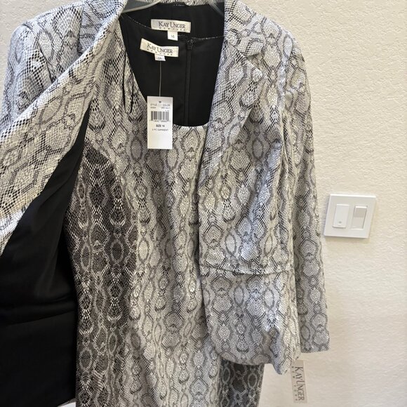 New Kay Unger Dress and Jacket set Size 14 - Picture 1 of 8
